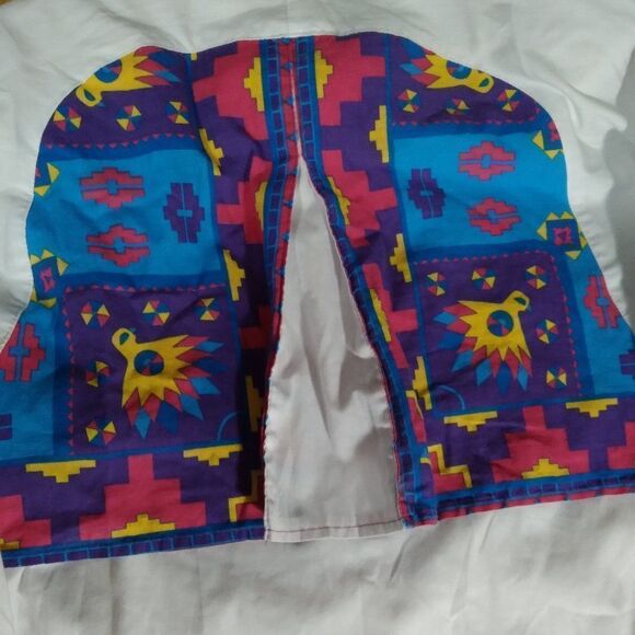 Vintage Roughrider Circle T Aztec Southwest Pattern Western Shirt - Picture 7 of 9